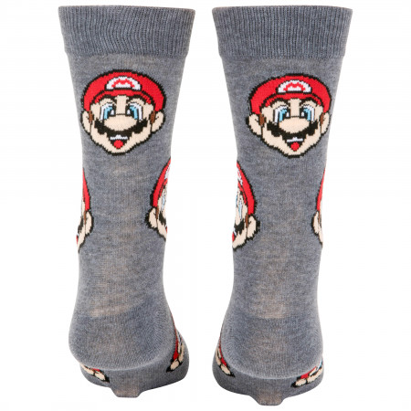 Super Mario Bros. Mario Icons Men's Crew Socks 2-Pack